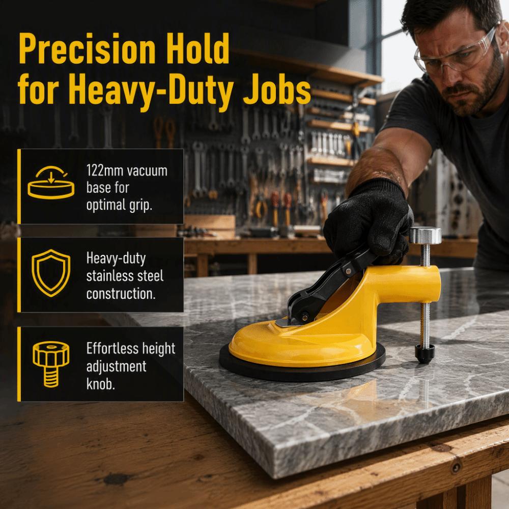 Heavy-Duty Rubber Vacuum Suction Cup Floor Gap Fixer Tool For Tile Installation