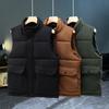 Autumn Winter Sleeveless Vest Men Outerwear Fashion Loose Thick Warm Plus Size Jackets