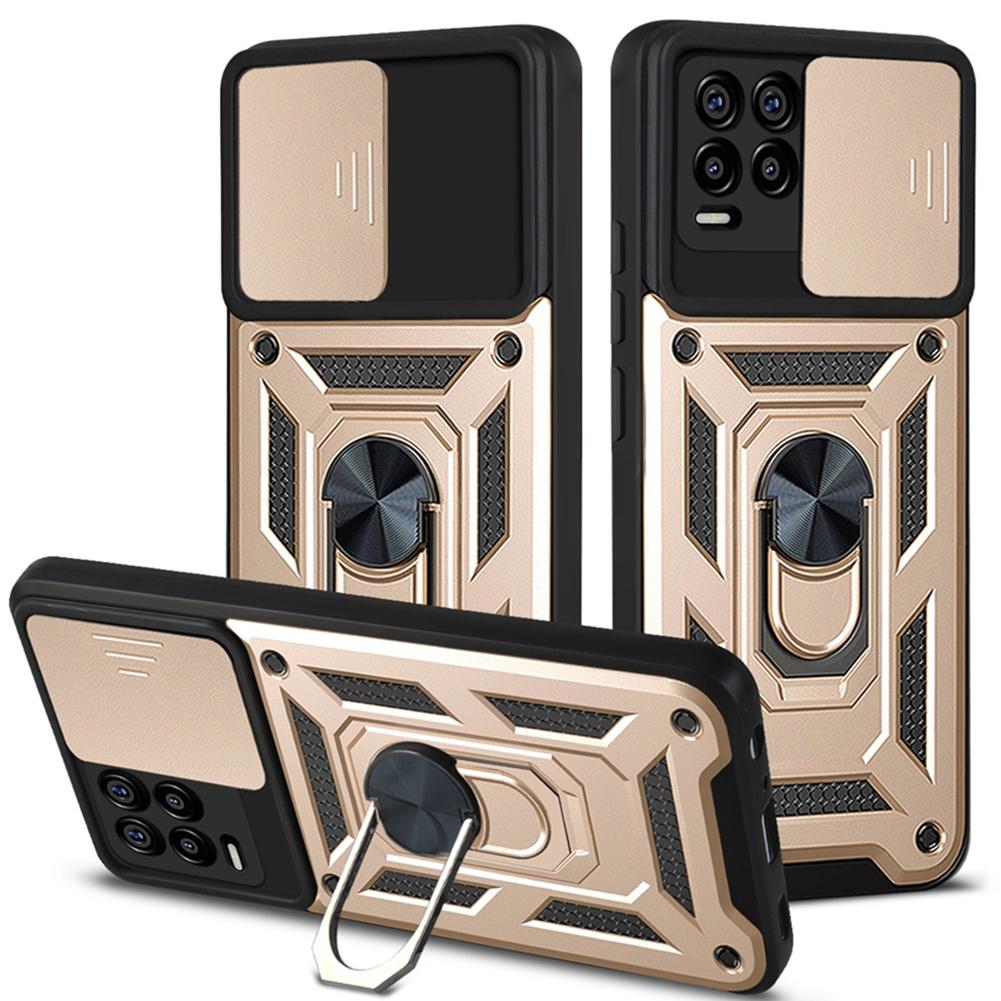 Чехол Armor Anti-FallPush Window Phone Case для Realme 8 Pro 5G C21 C20 C20A C15 C12 C25 C11 2021 A15S A53S Holder Противоударный чехол