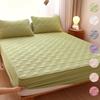 Soy Fibre Quilted Mattress Cover 100% Cotton Quilting Bed Cover (Without Pillowcase)