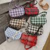 Women's Shoulder Bag Retro Plaid Underarm Bags Chain Strap Zipper Casual Designer Mini Handbags Shoulder Bag Ladies Shoulder Bag