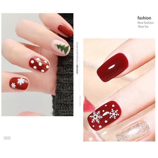 12Grids/Box Nail Sequins Стильные изысканные мини рождественские наклейки для маникюра с блестками для