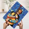 Ed Sheeran With Guitar in Starry Night Style Personalized D Textured Metal Poster Wall Art Tinplate Sign for Decoration Home