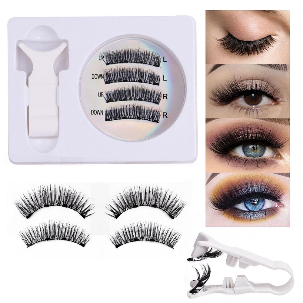 Reusable Non-glue False Eyelashes 3D Manga Lashes Easy to Use Magnet Eyelash Set Make Up