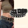 Men'S Bullet Belt, European And American Punk Style Rivet Belt, Fashionable And Versatile Personalized Belt Decoration