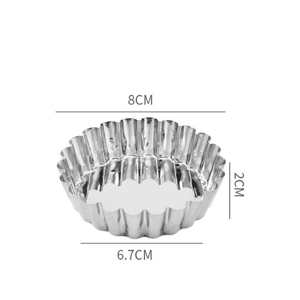 Многоразовая форма для печенья и пудинга Серебряная форма для десертов Формы для тарталеток Цветок Маффин