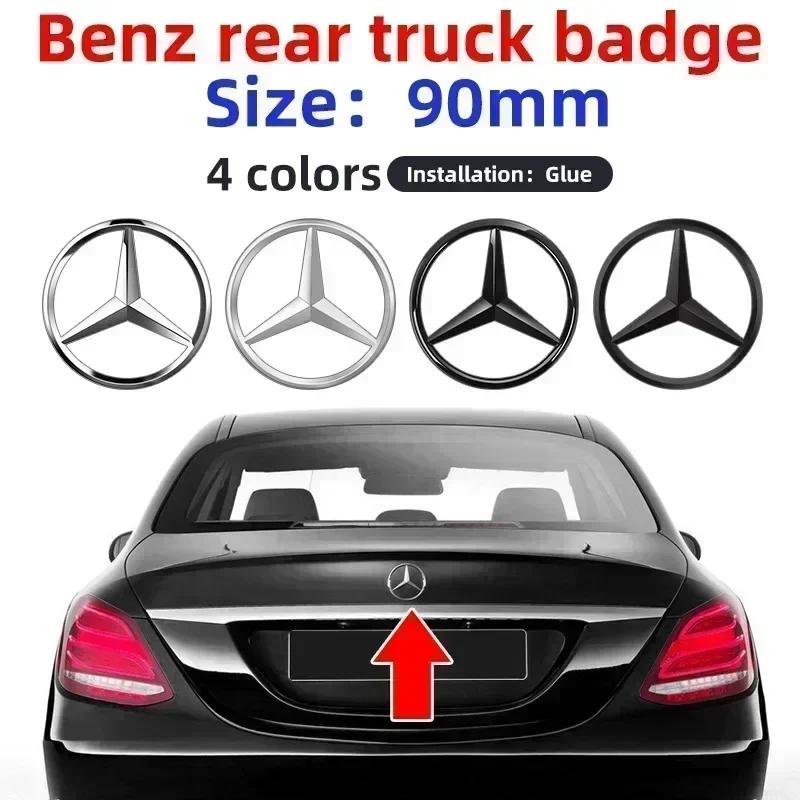 C200 New Car For Mercedes Benz AMG 3D ABS silver/Black 9cm 90mm car rear Tail Trunk emblem badge sticker Decals For Mercedes Ben ah1