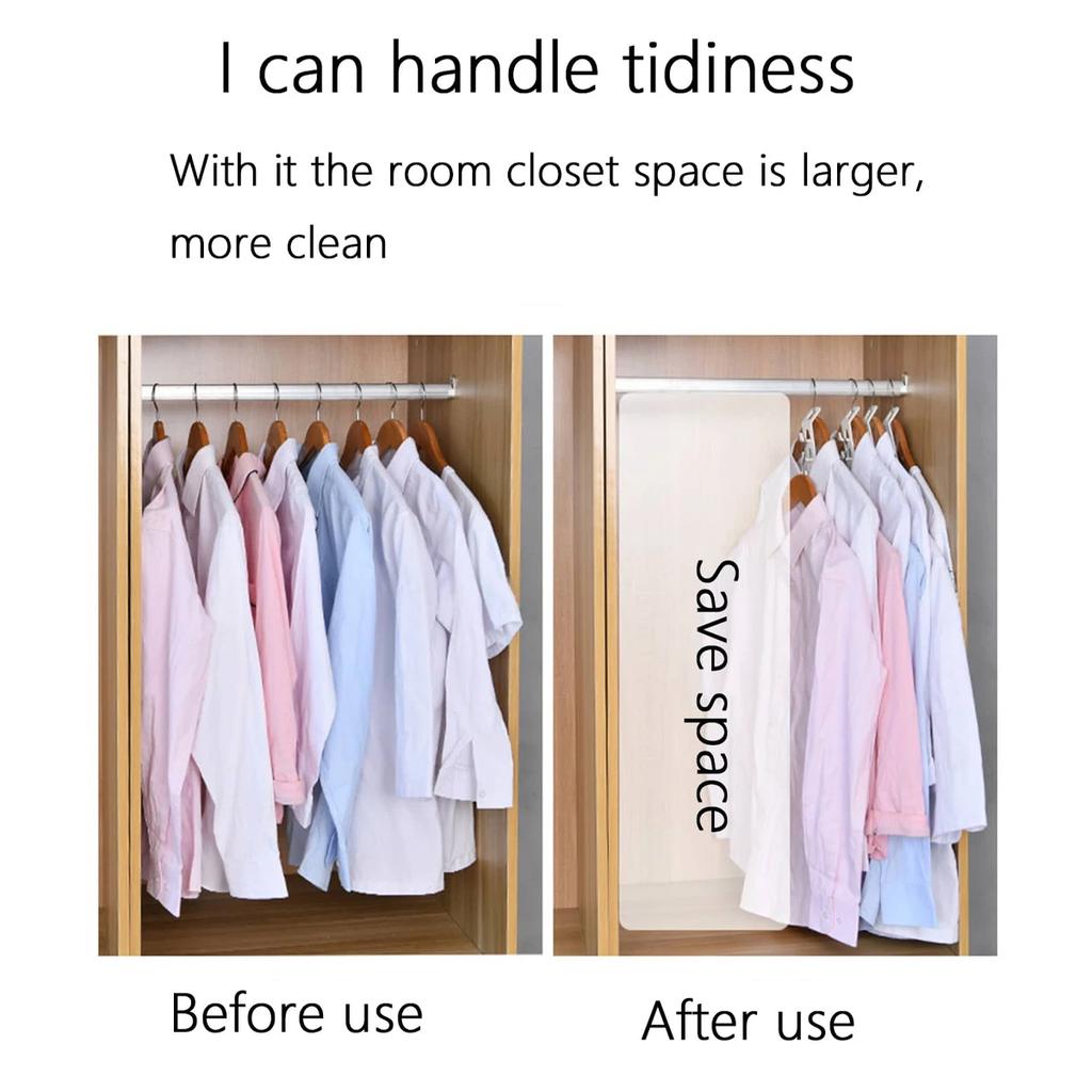 4 шт. - Компактные вешалки с 3 крючками и соединительными крючками - Многофункциональный и штабелируемый органайзер для гардероба