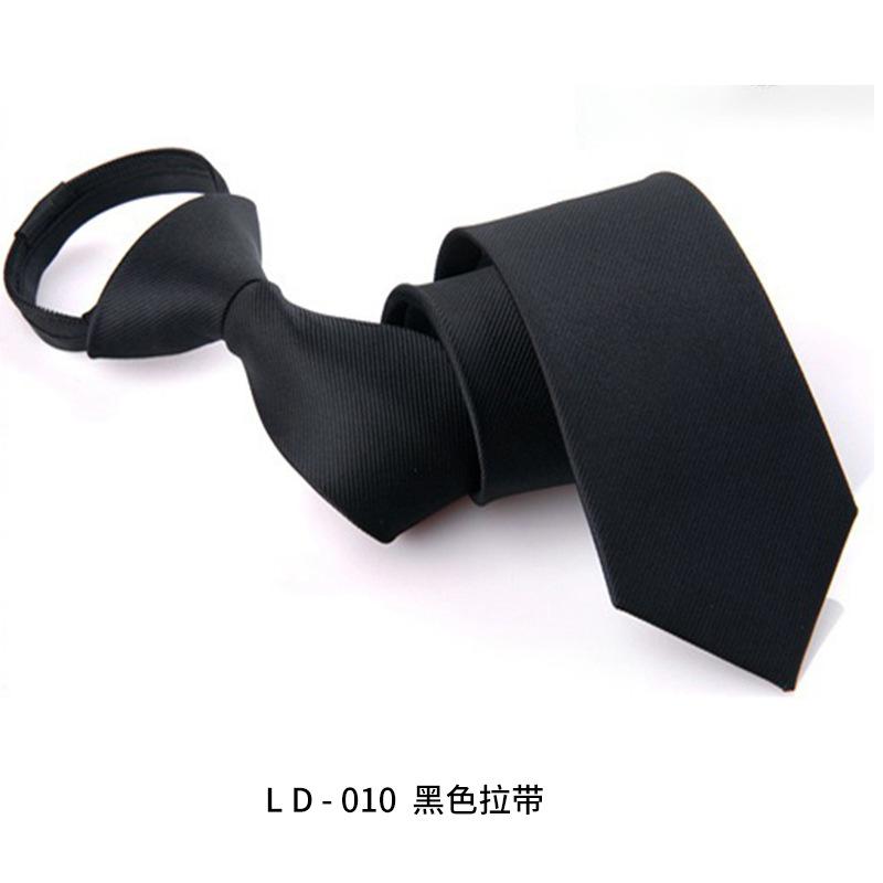 Wind Dress Jacquard Polyester Zipper Tie Men'S Business Occupation Easy To Pull Lazy Tie