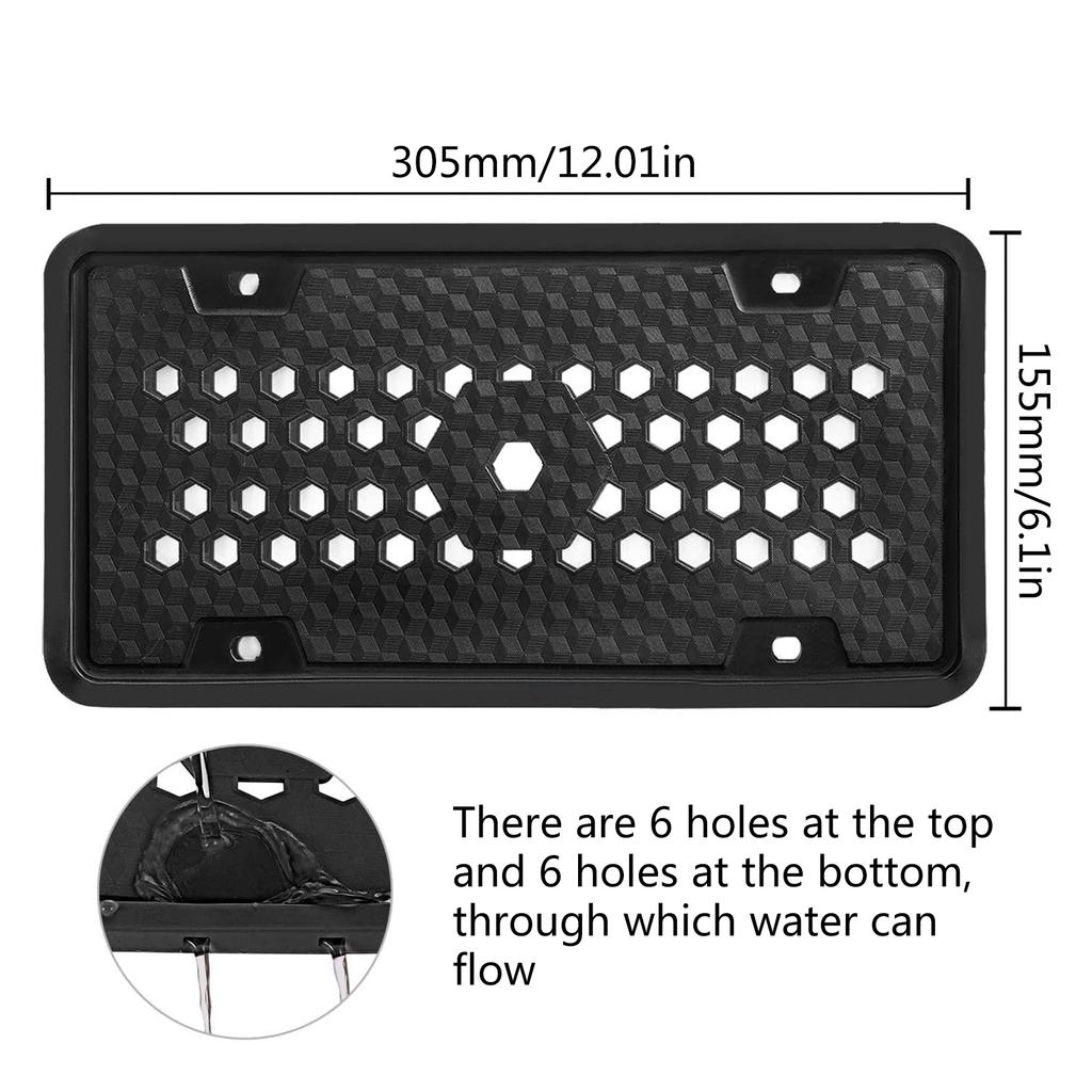 Рамка для номерного знака для модели Noble Identity для автомобилей Универсальная посадка Силиконовый дизайн с дренажными отверстиями для автомобиля, грузовика, внедорожника