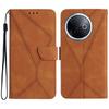For vivo Y39 5G Case Skin Touch Lines Imprinted PU Leather Flip Phone Cover