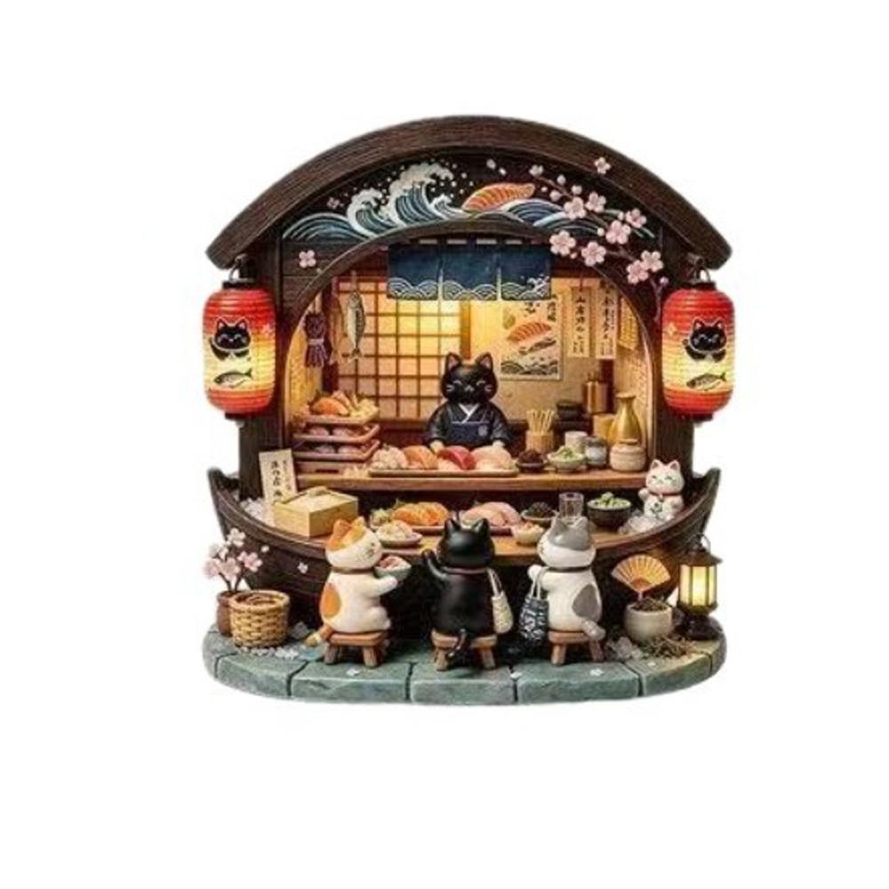 Cute Cat Theme Refrigerator Magnet 3D Relief Decorative Fridge Magnet Refrigerator Decoration