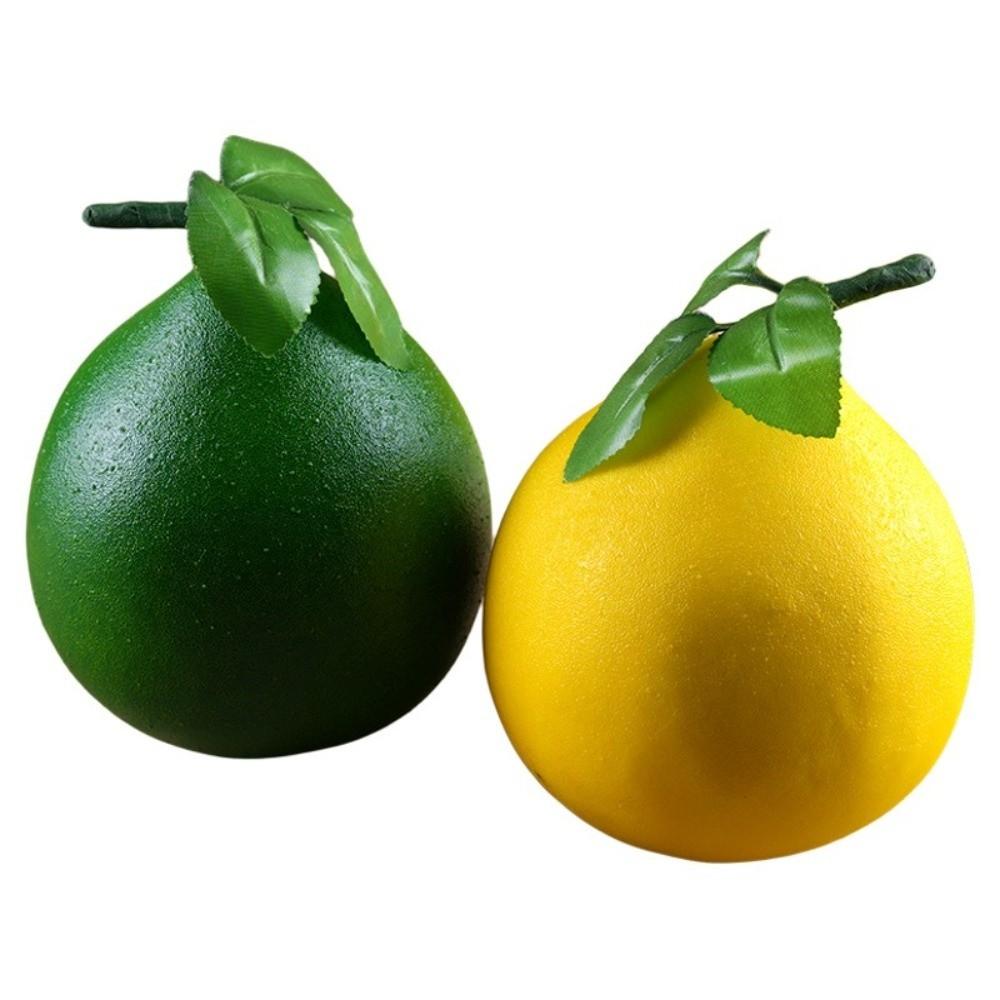 Yellow/Green Fake Grapefruit Lifelike Artificial Fruit Pomelo Fruit Ornament Cabinet Photography