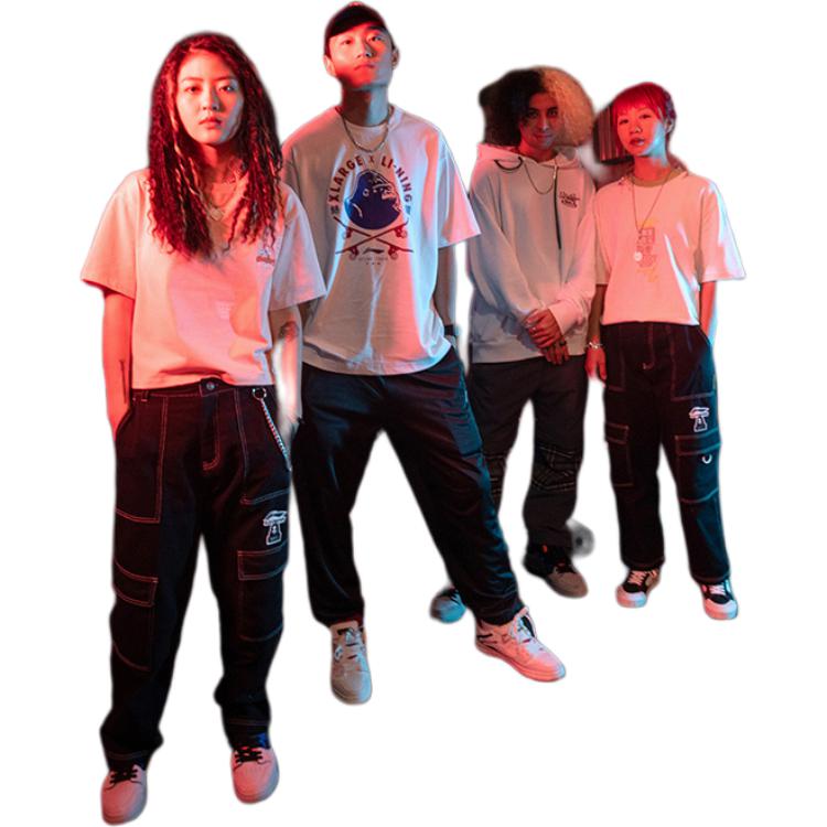 Li Ning Повседневный пуловер с капюшоном Спортивная толстовка Мужская толстовка Белый AWDQ997-1