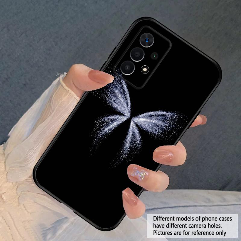 Белая бабочка Для Samsung A03 Core A 04 05 06 12 14 15 16 22 23 Galaxy A25 26 4G 34 35 52 53 56 71 73 90 5G мягкий чехол для телефона