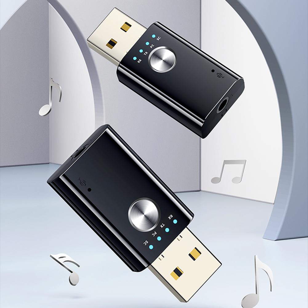 USB-адаптер с поддержкой AUX RCA-выхода, мини-беспроводной USB-адаптер, совместимый с Bluetooth, для динамиков, настольного компьютера, ноутбука, телевизора