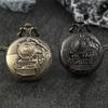 2pcs/set, Men's Pocket Watches, Retro Steam Locomotive Pattern Design Quartz Mens Pocket Watch with Necklace,Father's Day Gift,Ideal Choice for Gifts.