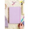 Блокнот формата А4 20x28 см на резинке, в твердом переплете, клетчатый, сиреневый