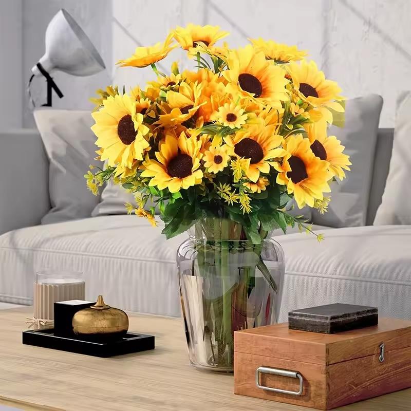 Artificial Flowers Sunflower Sunflower Bouquet for a 30 cm Vase Composition