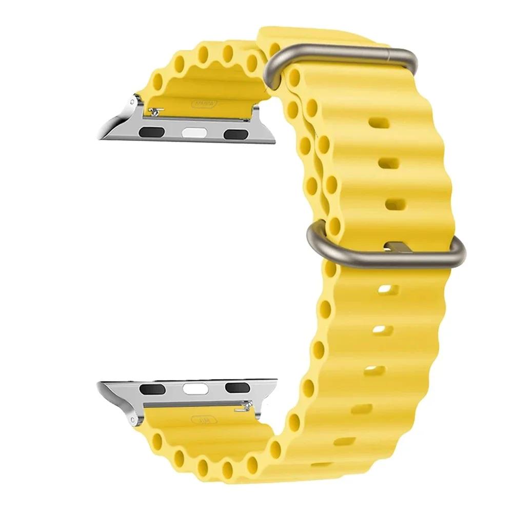 Классический ремешок для Apple watch ultra band 49 мм 44 мм 45 мм 41 мм 40 мм 38 мм 44 45 мм 1:1 оригинальный ремень Ocean, серия iWatch 9, 8, 7 se, ремешки