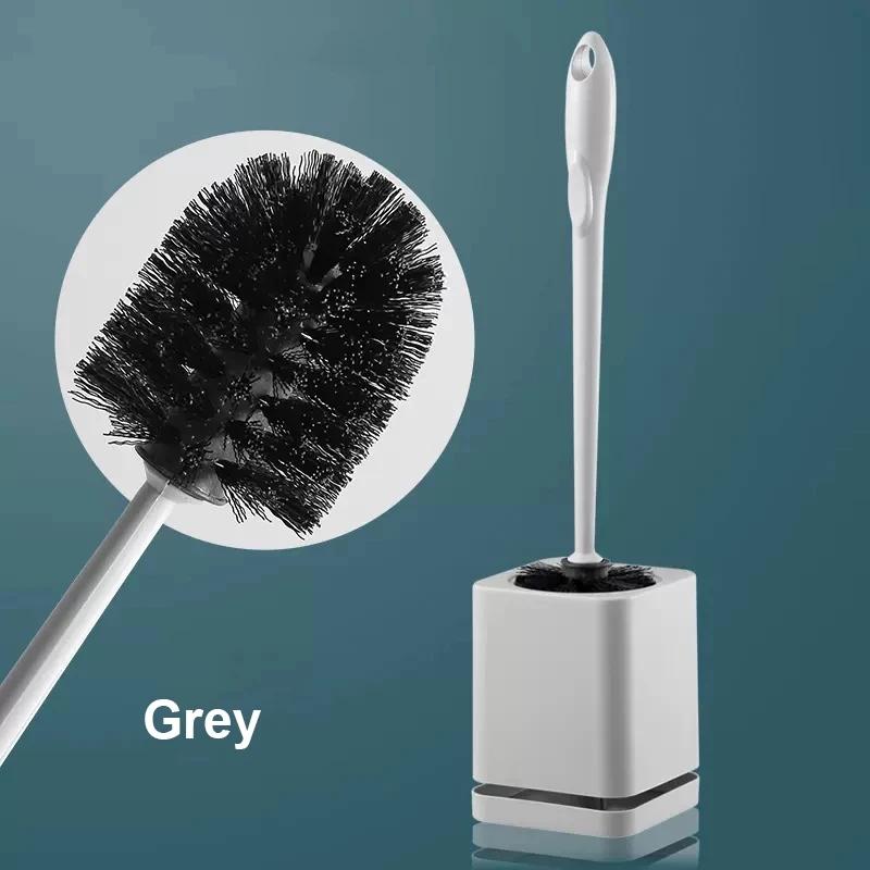 WIKHOSTAR Щетина для унитаза, настенная, с длинной ручкой, держатель для сушки туалетной щетки для хранения в ванной, щетка для чистки ванной комнаты