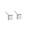 St. Delan Stainless Steel Small Square Fashion Earrings – Simple, Mini Titanium Studs