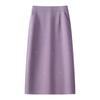 Женская фиолетовая миди-юбка бодикон с высокой талией - 2025 Облегающий прямой весенний стиль