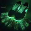 Flat Luminous Shoelaces for Sneakers Fluorescent Glow-in-the-dark Printing Cashew Flower Splash Ink Shoe Laces for Woman Man