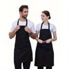 1pc Unisex Polyester Apron Short Half Waist Waiter Work Uniform For Kitchen Supplies, Hotel Restaurant Attendant Waist Apron, Kitchen Apron