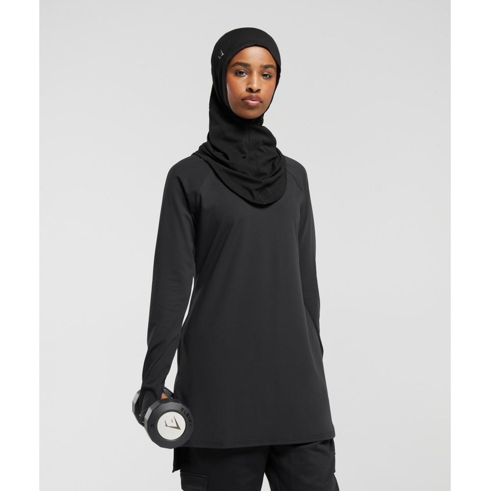 Gymshark Seamless Hijab Black I2a9t Bbbb