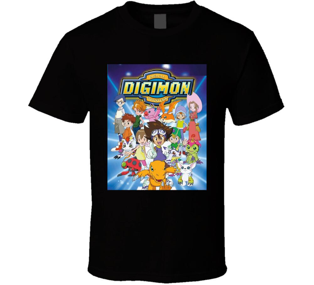 Digimon Digital Monsters Anime Tv Show Poster Cool Fan T Shirt Mens Womens Tees Top