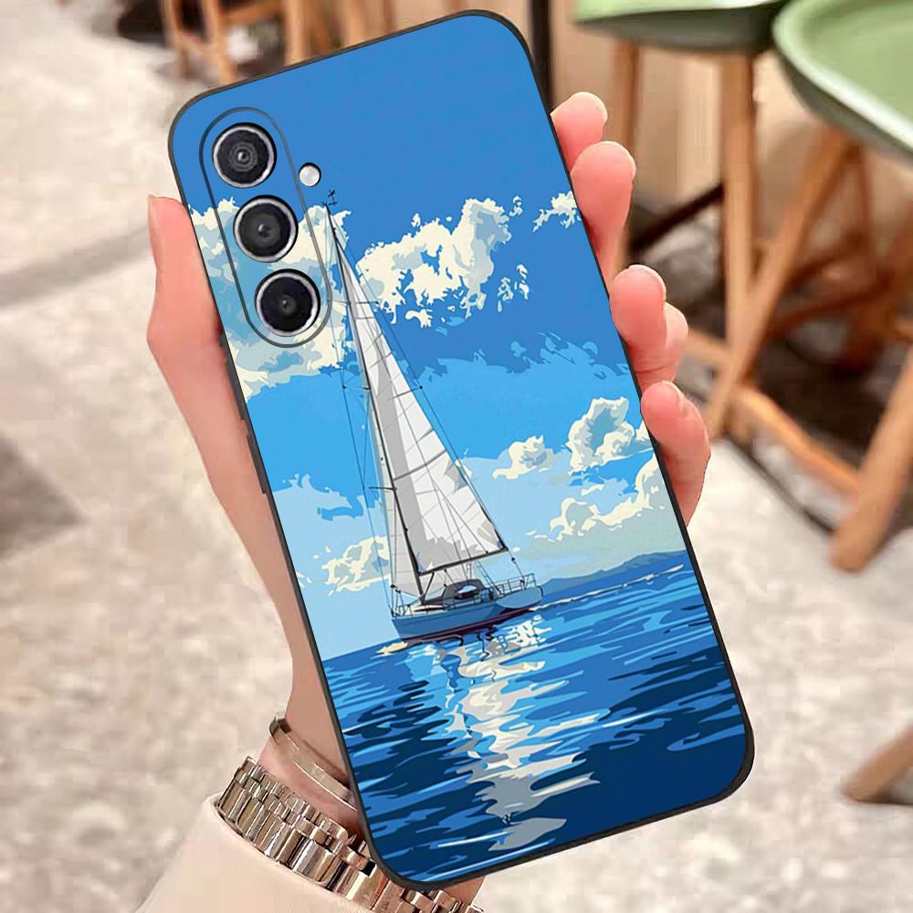 Картины с парусниками Чехол для телефона для Samsung S25 Edge S24 S23 S22 S21 S20 Ultra Plus Fe Galaxy A54 A53 A34 A25 A16 Силикон