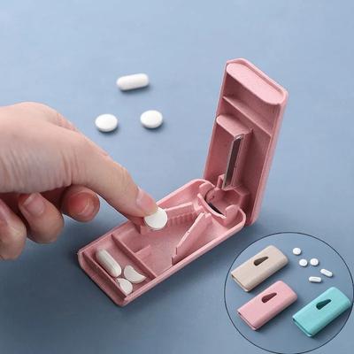 Портативная мини-аптечка, режущий инструмент для лекарств, режущий инструмент для лекарств, дорожная аптечка «два в одном», удобный ящик для хранения режущих инструментов для лекарств
