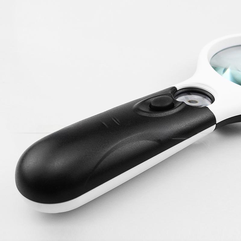 Лупа для чтения Chuda 3LED с 4 вариантами цвета, модель 6902AB, 45-кратная двойная линза, 75 мм