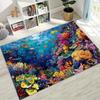 New Underwater World Sea Dolphin Turtle Coral Rug for Bedroom Living Room Sofa Home Doormat Decor,Kids Non-slip Floor Mat