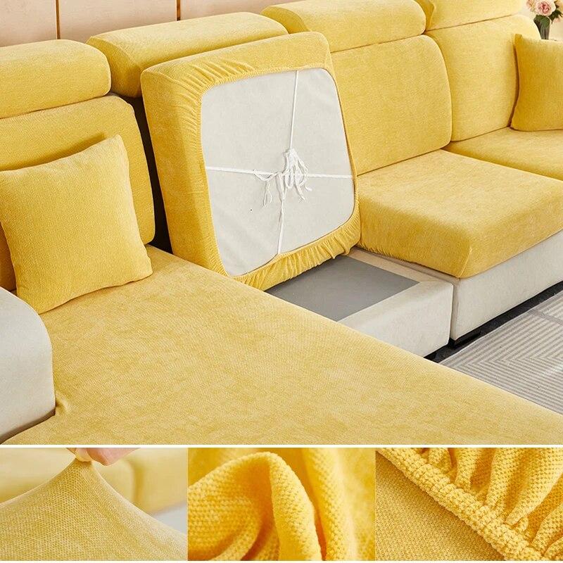 Суперэластичные индивидуальные чехлы для сидений Чехлы для диванов Чехлы для диванных подушек Чехлы с толстым текстурированным твилом синели