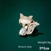 Charming Crystal Fox Brooch: Cute Animal Design for Suits and Decorative Use