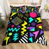 Color Abstract Geometric Quilt Cover Three-Piece Modern Digital Printing Duvet Cover Bedding