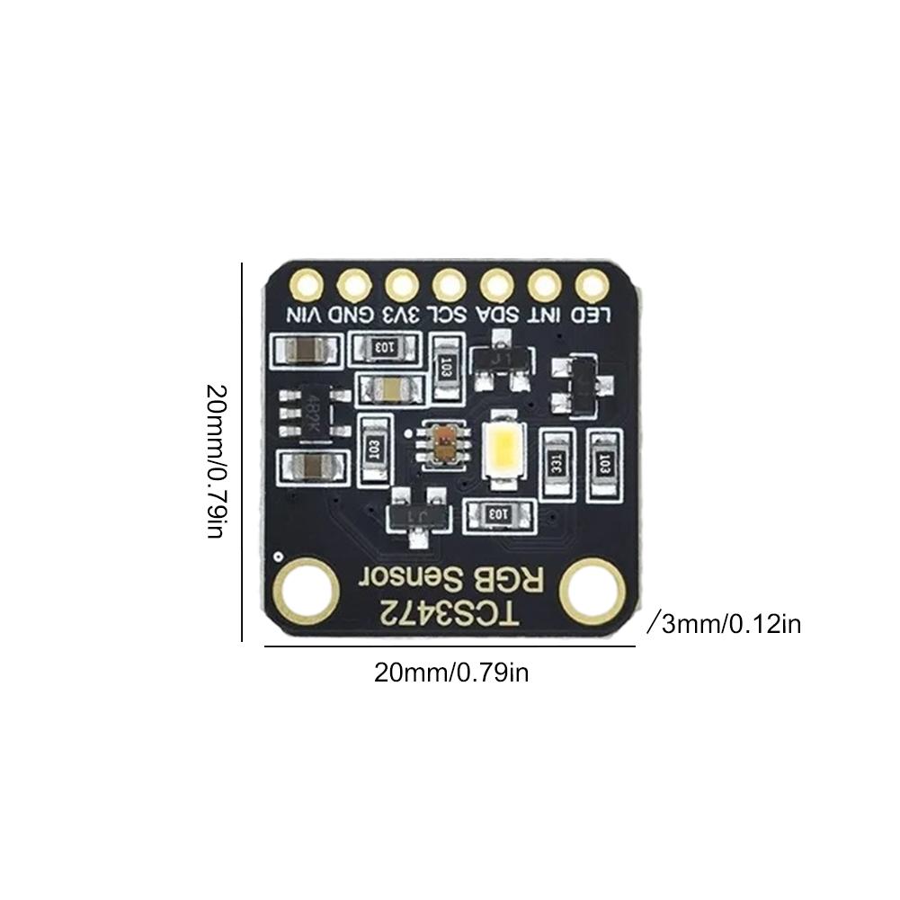 TCS34725 Color Sensor Recognition Module IIC RGB Color Detector Sensor Module 3.3V/5V Bright Light Sensor for Arduino STM32