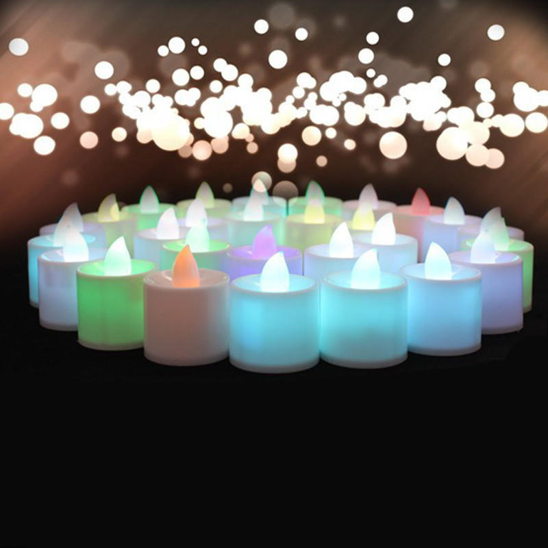 Mini Colorful Electronic Candle LED Light For Party Decorate CF