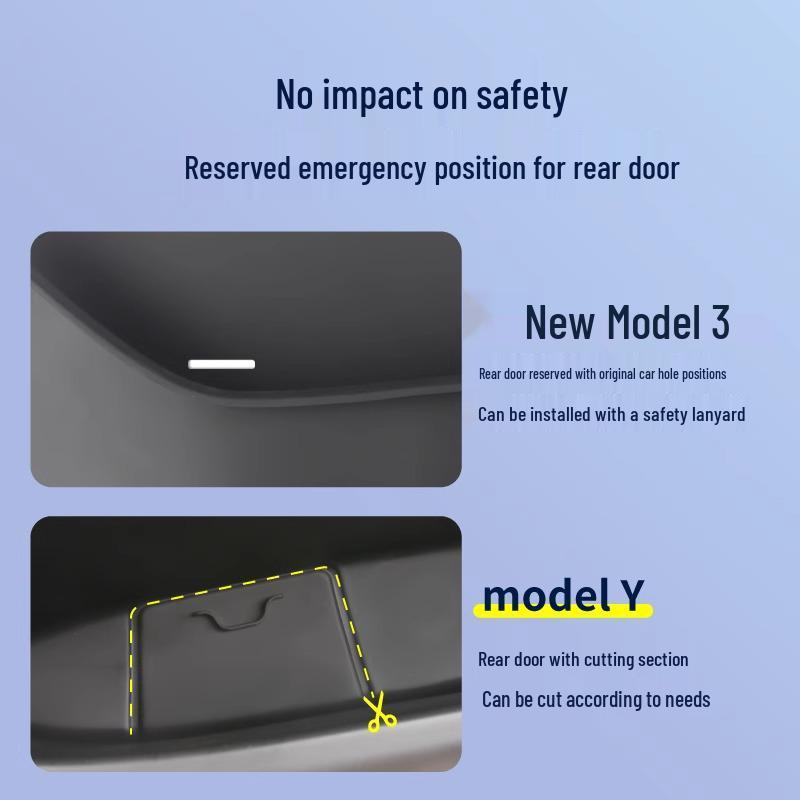 Ящик для хранения в дверной нише Tesla Model Y Model 3 с бархатной подкладкой