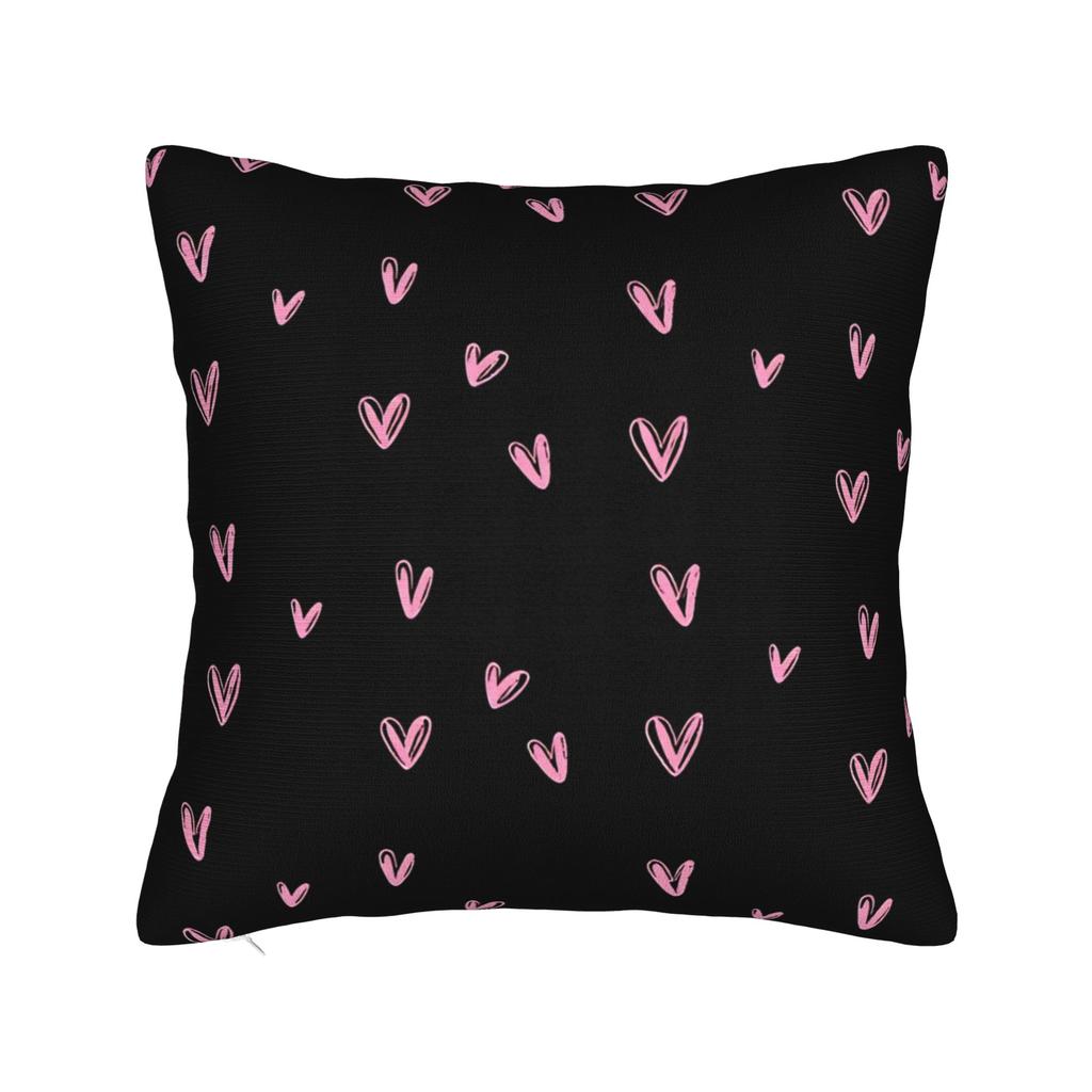 Black&Pink Colors Art Pillow Case Kawaii Pillow Cover Custom Pillowcases For Sofa Home Decor