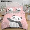 Panda Printed 2/3pcs Bedding Set Bamboo Duvet Cover for Adult Child Bedclothes and Pillowcases Comforter Covers Bed Sets King