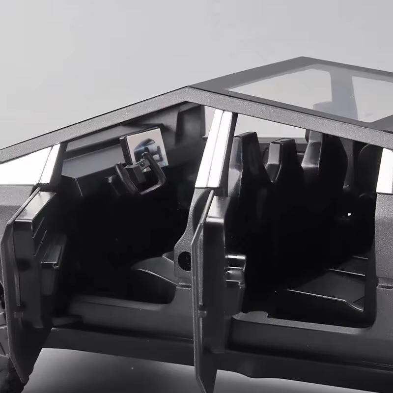 Новый 1:24 MINI Tesla Cybertruck пикап прицеп литой автомобиль модель литой металлический внедорожник грузовик симулятор детская игрушка подарок