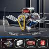 Нетоксичный 1:1 Суперкар V8 Двигатель Строительные Блоки Набор Moc Кирпичи Техническая Модель Сборка Игрушки Светодиодный Приложение RC Автомобиль Аксессуары