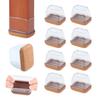 ZDDLOINP Rectangular Chair Leg Covers, 8-Piece Set, Anti-Scratch, Anti-Noise, Anti-Slip, Felt Bottom Chair Leg Caps for Chairs, Tables, and Desks, Pre