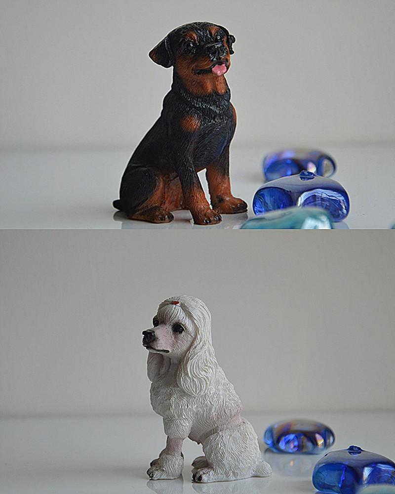 12 Pcs Miniature Dog Puppy Resin Craftwork Decorations Dollhouse Decoration Pet Decorations