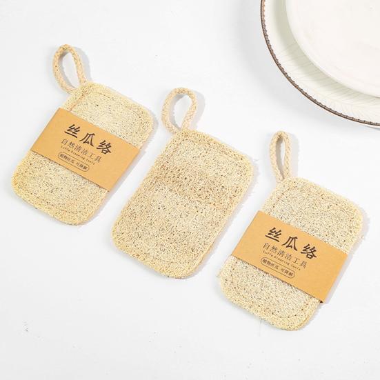 Loofah Dish Scrubber Convenient Dish Pot Washing Cloth Quick Drying Loofah Cleaning Pad for Home Kitchen