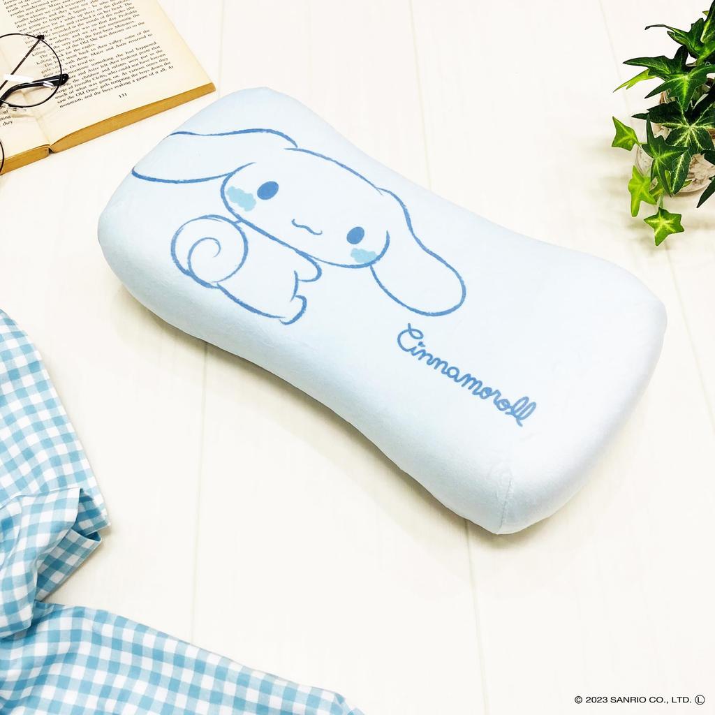 MORIPiLO Подушка Morishita из пены с эффектом памяти Cinnamoroll Cinnamon 15x31 см, подушка для поддержки талии и спины, мягкая игрушка, подушка Sanrio, пастельно-голубая 4621199