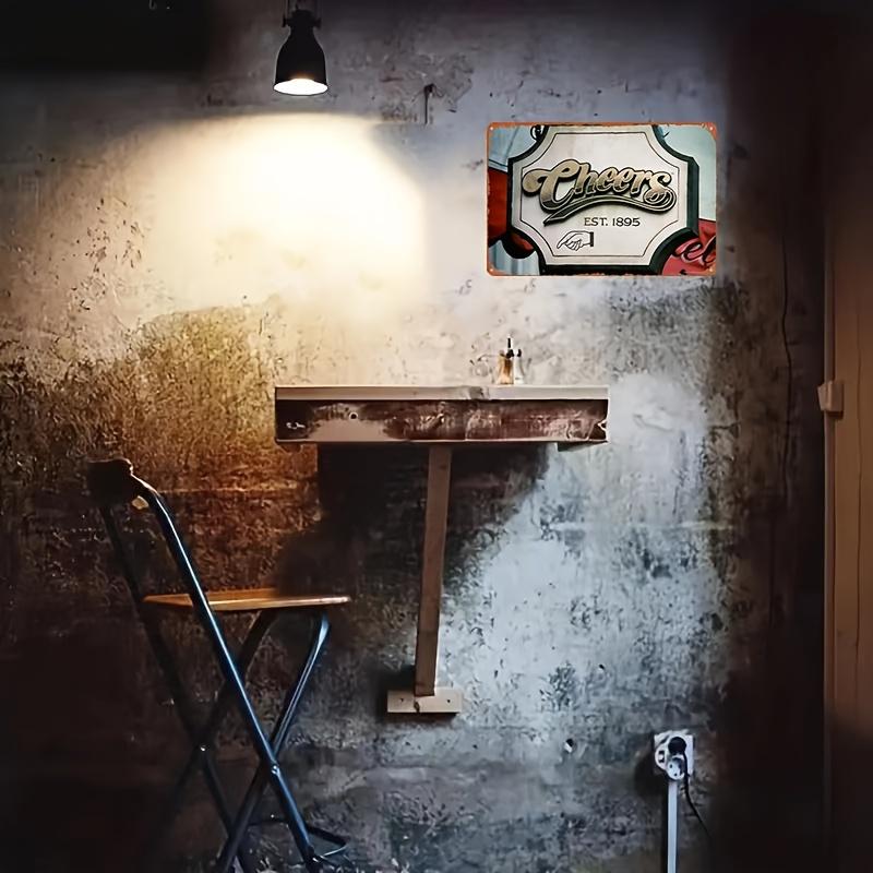 1 шт., Металлический алюминиевый знак, "Знак бара Cheers", (8x12 дюймов/20см*30см), Винтажное настенное художественное украшение